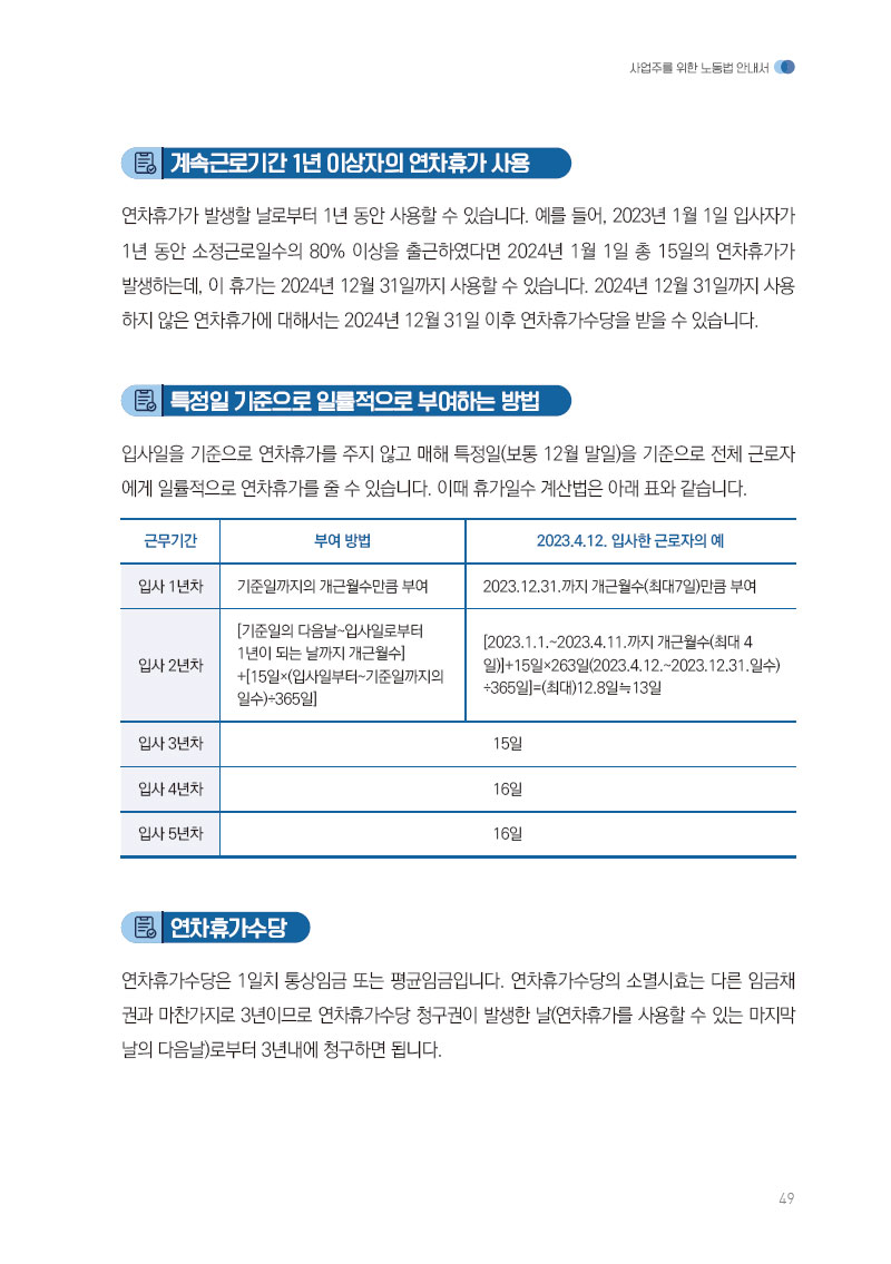 연차휴가